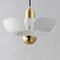 Maxim Lighting Poppy 12'' Pendant, White/Satin Brass 11391WTSBR - alternate 2